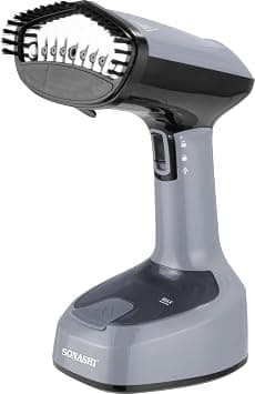 Sonashi Foldable Handheld Garment Steamer 1400W, 150ml Water Tank, 25g/min Continuous Steam, Lock Steam Switch, Travel-Friendly Wrinkle Remover with Fabric Brush, SGS-315N Grey on Amazon.ae - Price Tracker