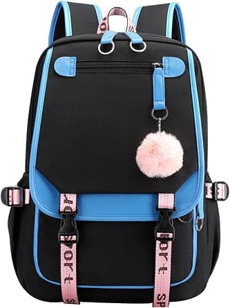 JiaYou Little Girls' School Students Book Bag Outdoor Daypack Backpack with USB Charging Port on Amazon.ae - Price Tracker
