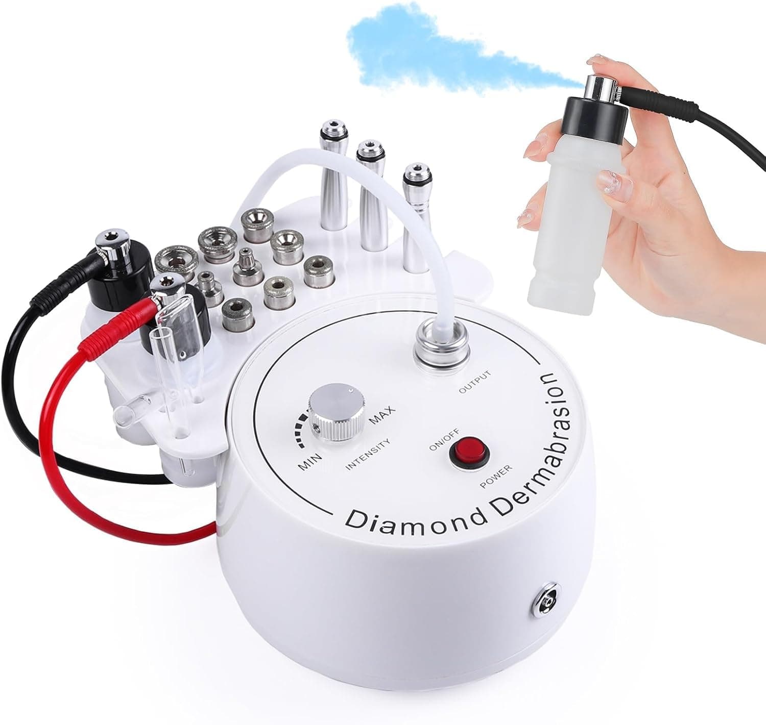 3 in 1 Diamond Microdermabrasion Machine, Professional Dermabrasion Device for Skin Peeling Lifting Tighten Wrinkle and Black Head Remover, Personal Home Use Facial Skin Care Equipment (White) on Amazon.ae - Price Tracker