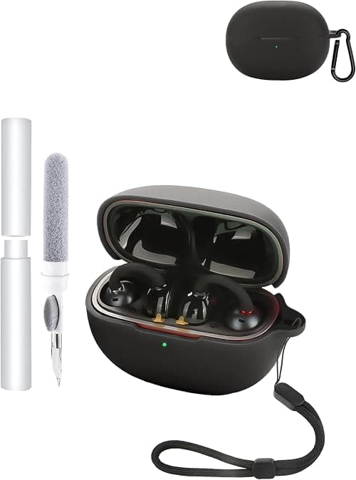 Silicone Protective Case for EarFun Clip Earbuds - Durable and Eco-Friendly Bluetooth Earphone Cover with Precise Holes and Charging Compatibility - Shock-proof, Comfortable Touch,Black on Amazon.ae - Price Tracker