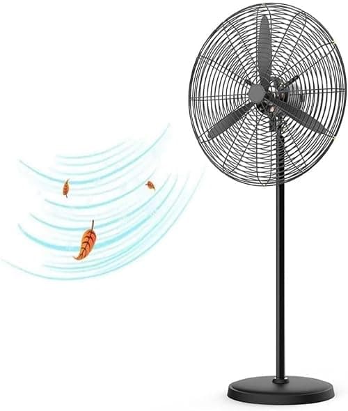 20 Inch Industrial Pedestal Fan - High Velocity Metal Stand Fan, 3-Speed Heavy Duty Commercial Electric Air Circulator with Aluminum Blades for Warehouse, Restaurant, Workshop & Factory Use on Amazon.ae - Price Tracker