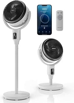 Pro Breeze® AirFlo 43" Standing Fan with Smart App, Quiet 29dB Silent Fan, Electric Pedestal Fan with Remote, 9H Energy-Saving Timer, 4 Modes, 9 Speeds, Adjustable Height Fans for Bedroom & Home on Amazon.ae - Price Tracker