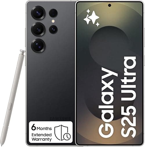 Samsung Galaxy S25 Ultra AI Phone, 256GB Storage, 12GB RAM, Titanium Black, Android Smartphone, 200MP Camera, S Pen, Long Battery Life, 6 Month Extended Manufacturer Warranty (KSA Version) on Amazon.sa - Price Tracker