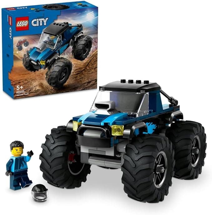 LEGO City Blue Monster Truck Toy for 5 Plus Year Old Boys & Girls, Vehicle Set with a Driver Minifigure, Creative Race Car Toys for Kids, Birthday Gift Idea 60402 on Amazon.ae - Price Tracker