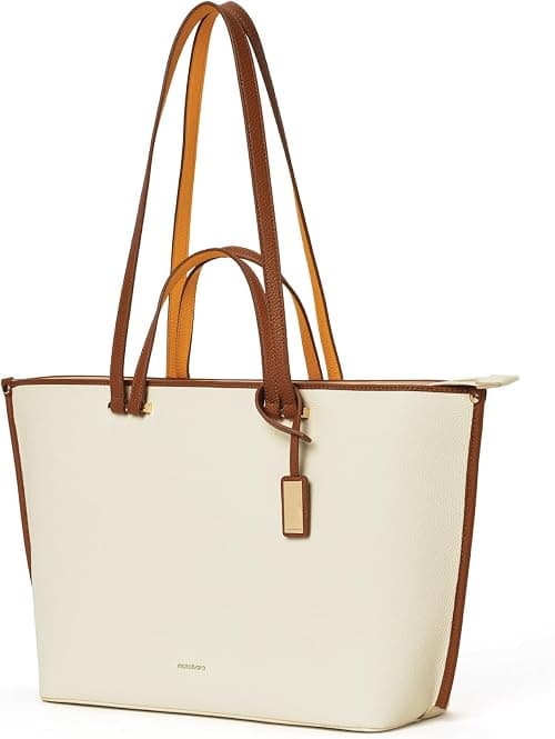 MOKOBARA The Belle Tote | Women Tote Bag For Office Use With Vegan Leather & Water Resistant Finish, Fits 16 inch Laptop, Multiple Compartments & Sturdy Base For Travel & Work on Amazon.ae - Price Tracker
