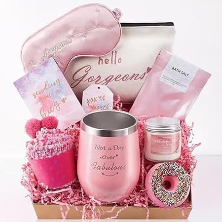 MissTiara Gift Set for Women Bath & Body Self Care Set with Scented Candles,Tumbler, Socks & More,Relaxing Spa Gifts for Birthday, Mother’s Day, Christmas & Valentine’s Day (Pink - 9 PCS) on Amazon.ae - Price Tracker