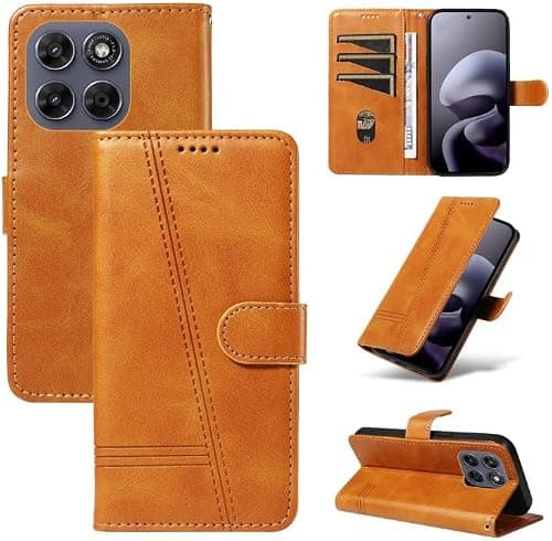 SHIHUI Phone Cases For Motorola Moto G67 5G/G77 5G Global T-type Stitch Leather Phone Case(Light Purple)(Blue)(Rose Gold) etc(Yellow) على Amazon.ae - متتبع الأسعار