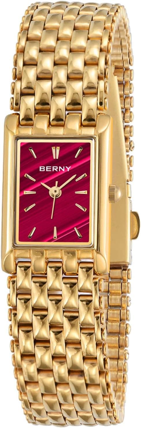 BERNY Gold Watches for Women Updated Ladies Quartz Wrist Watches Stainless Steel Band Womens Small Gold Watch Luxury Casual Fashion Bracelet Tools Included on Amazon.ae - Price Tracker