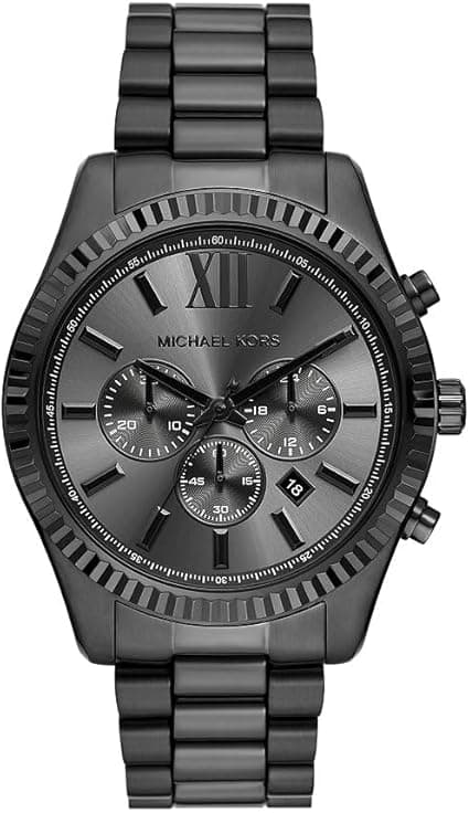 Michael Kors Watch for Men Lexington, 45mm case size, Quartz Chronograph movement, Stainless Steel strap on Amazon.ae - Price Tracker