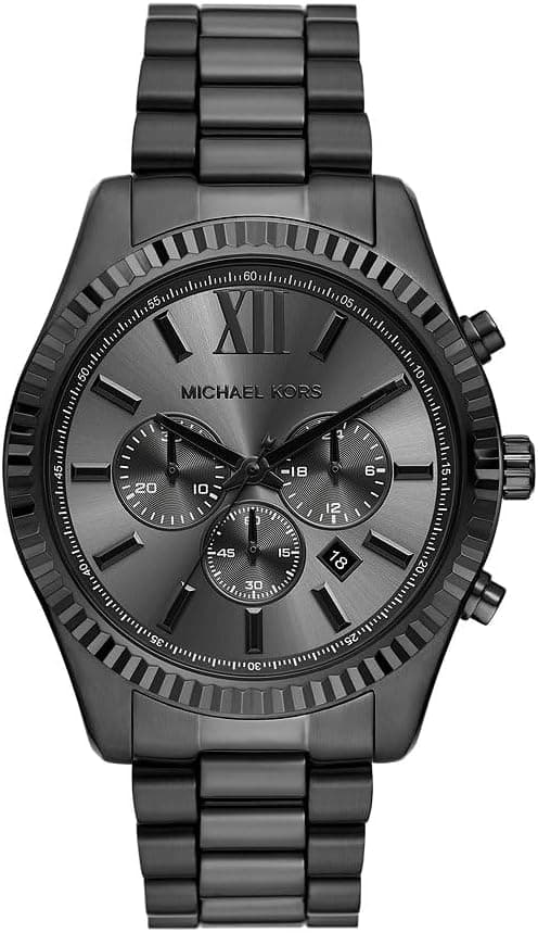 Michael Kors Watch for Men Lexington, 45mm case size, Quartz Chronograph movement, Stainless Steel strap on Amazon.sa - Price Tracker