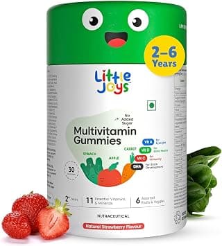 Little Joys Multivitamin Gummies for Kids (2-6 years) for Better Immunity & Bone Density | 30 Days Pack | No Sugar Added | Natural Strawberry Flavour | Improves Digestion & Overall Health on Amazon.ae - Price Tracker