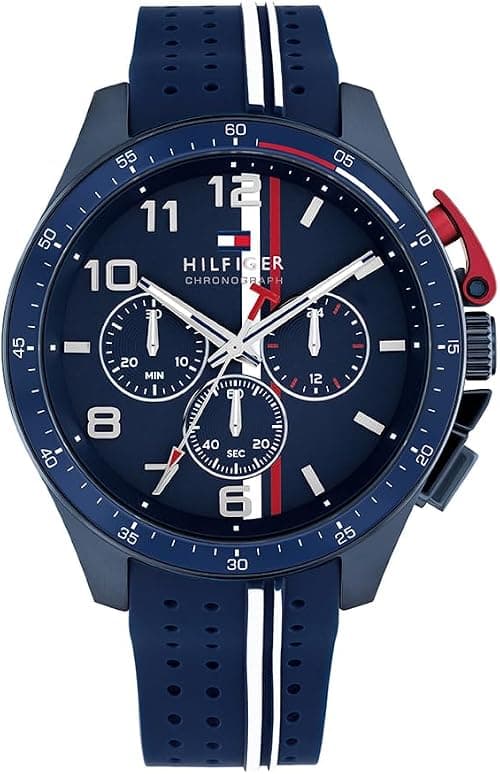 TOMMY HILFIGER MEN'S BLUE DIAL BLUE SILICONE STRAP WATCH - 1792169 on Amazon - Best Deal Finder