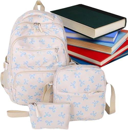 Fashion Backpack for Women - Trendy Bowknot Backpack Girls - Lightweight Spacious Cute Pack for Tourist Workplace Leisure Commuter Weekend Student على Amazon.ae - متتبع الأسعار