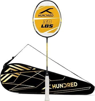 HUNDRED ATOMIC-X 38 CTRL Carbon Fibre Strung Badminton Racket with Full Racket Cover | For Intermediate Players | 83 grams | Maximum String Tension - 38lbs on Amazon.ae - Price Tracker