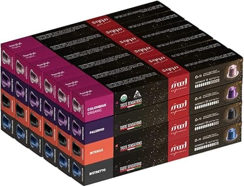 Mood Espresso - Nespresso Compatible Aluminium Capsules - Colombian, Palermo, Intenso & Ristretto (4 Flavors), Pack of 24 (240 Capsules) on Amazon.ae - Price Tracker