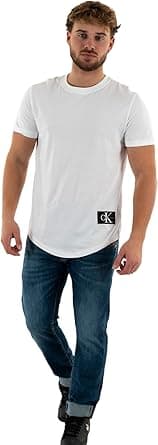 Calvin Klein Jeans Mens Badge Turn Up Sleeve T-Shirts on Amazon.ae - Price Tracker