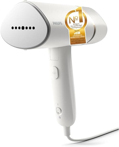 Philips Compact Handheld Steamer 3000 Series - 1000W, 20g/min Continuous Steam, 2M Cord Length, 120ML, Foldable and Suitable For Travel, White - STH3020/16 on Amazon.ae - Price Tracker