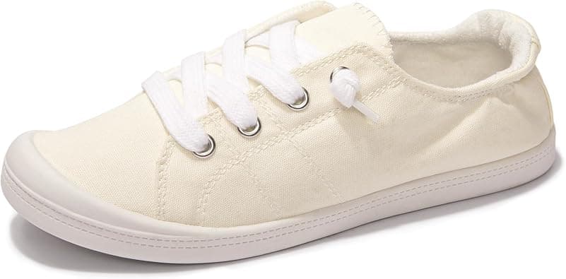 Women's Slip On Canvas Sneaker Low Top Casual Walking Shoes Classic Comfort Flat Fashion Sneakers on Amazon.ae - Price Tracker