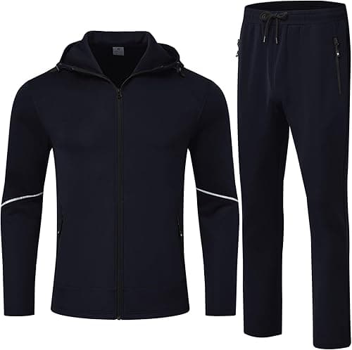 TBMPOY Men's Tracksuits Hoodied 2 Piece Track Suits Set Full Zip Up Warm Jogging Sports Sweatsuits on Amazon.ae - Price Tracker