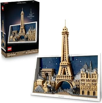 LEGO Architecture Paris – City of Love - DIY Miniature Model Kit for Adults - Home Decor 3D Wall Art w/Iconic Parisian Landmarks Incl. Eiffel Tower - Gift Idea - 21064 - متتبع أسعار Amazon.sa
