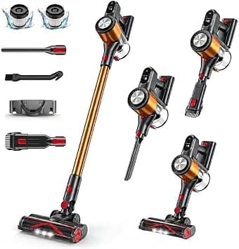 Cordless Vacuum Cleaner, 30KPA/Up to 42Mins, LED Display, Lightweight Stick Vacuum with Powerful Suction, Anti-tangle, Rechargeable Vacuum Cleaners for Home Pet Hair Carpet Hard Floors on Amazon - Best Deal Finder