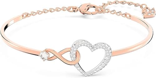 Swarovski Infinity Heart Jewelry Collection, Necklaces and Bracelets, Rose Gold & Rhodium Tone Finish, Clear Crystals on Amazon - Best Deal Finder
