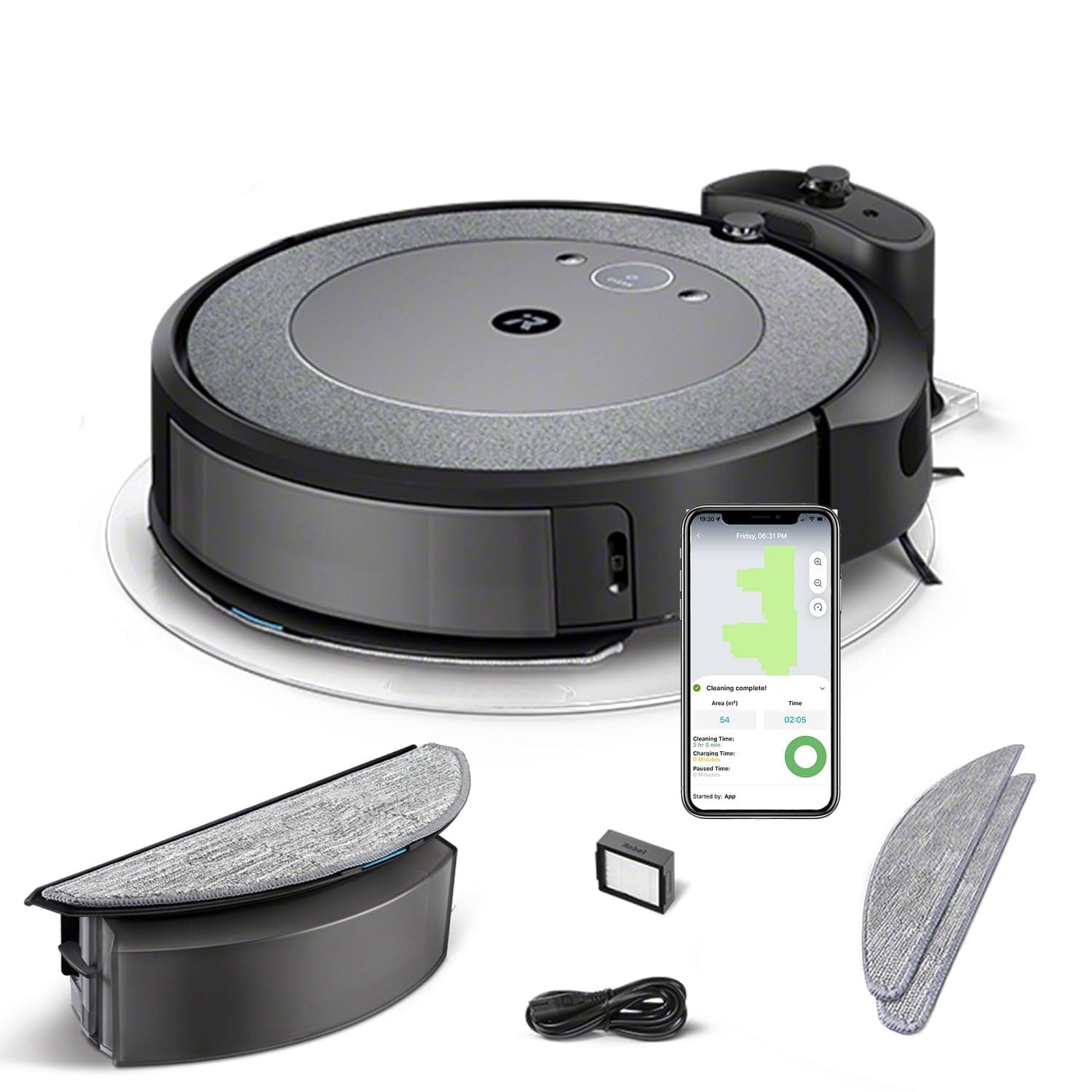 irobot Roomba Combo i5 (i5172) 2-in-1 Robot Vacuum Cleaner & Washer, WiFi Connected - 2 Rubber Brushes - Mapps, Memories and Adapts to Home - Compatible with Voice Assistants on Amazon.ae - Price Tracker