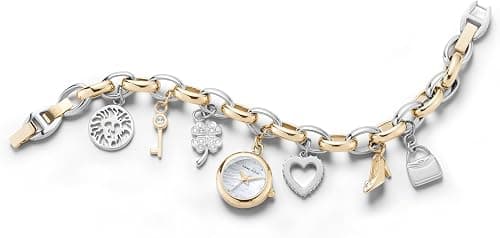 Anne Klein Women's Premium Crystal Accented Charm Bracelet Watch على Amazon.ae - متتبع الأسعار
