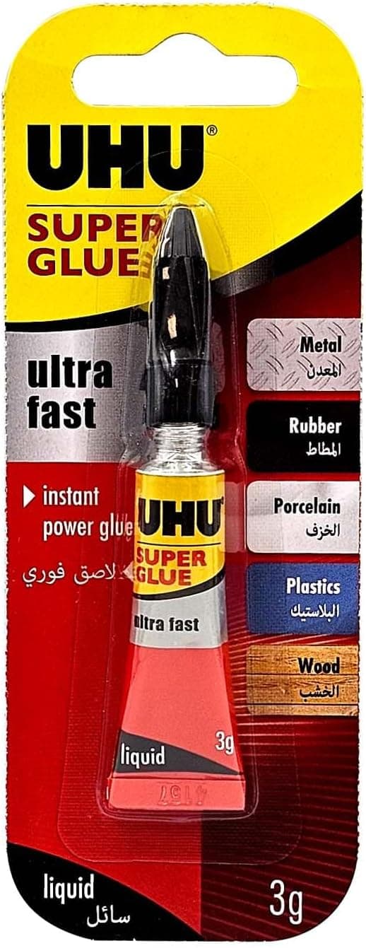 Uhu 25253,Super Glue Liquid 3 G Jumbo Card on Amazon.ae - Price Tracker