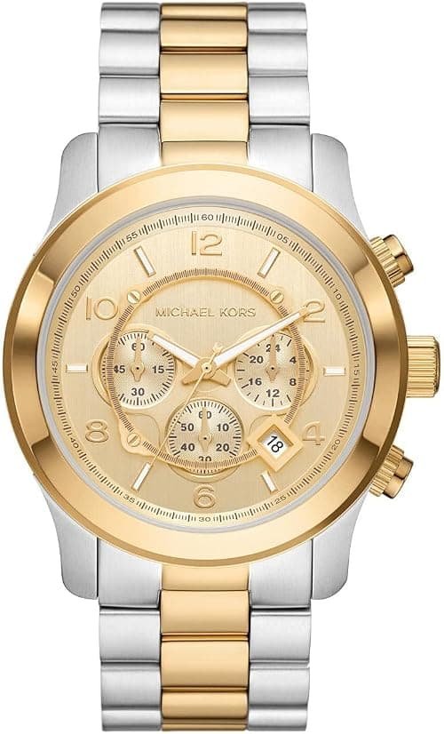 Michael Kors Men's Runway Quartz Watch, Two-Tone, One Size, MK9075 - Runway Chronograph Watch on Amazon.ae - Price Tracker