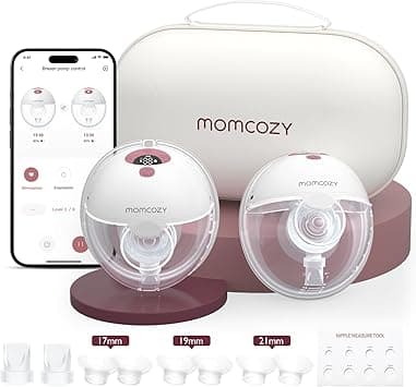 Momcozy M5 Smart APP Controlled Wearable Breast Pump, Hands-Free Wireless Electric Pump, 3 Modes 9 Suction Levels, BPA-Free, Portable Lightweight, 24mm Flange, 2-Pack Cozy Red on Amazon.ae - Price Tracker
