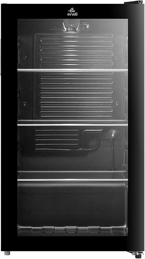 evvoli Beverage Cooler, 99 Liters, See-through Glass Door, Adjustable Leg, Defrost Type, EVBCM-99B on Amazon.ae - Price Tracker