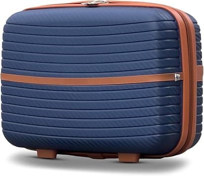 Hard Shell Travel Makeup Case, Unbreakable PP Material, Lightweight, Beauty Organizer, Cosmetic Storage Bag with Handle (Dark Blue, BCASE 10 Inch) on Amazon - Best Deal Finder
