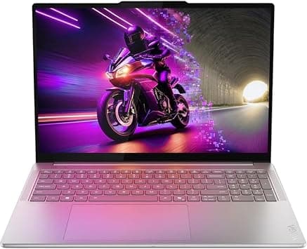 Lenovo Yoga Pro 9 16IAH10 Aura Edition Laptop, 16" 3.2K OLED Display, Intel Core Ultra 9 285H, 32GB RAM, 1TB SSD, GeForce RTX 5060 8GB GPU, English Backlit K/B, Win 11, Luna Grey | 83L00000US على Amazon.ae - متتبع الأسعار