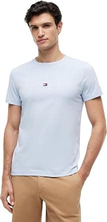 Tommy Hilfiger Mens TOMMY LOGO TEE S/S T-Shirt (pack of 1) on Amazon - Best Deal Finder