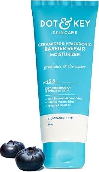 Dot & Key Ceramides Moisturizer with Hyaluronic for Intense Moisturizing and Skin Strengthening | With Probiotic & Rice Water I Barrier Repair Cream | For Dry Skin Normal & Sensitive Skin | 100g on Amazon.ae - Price Tracker