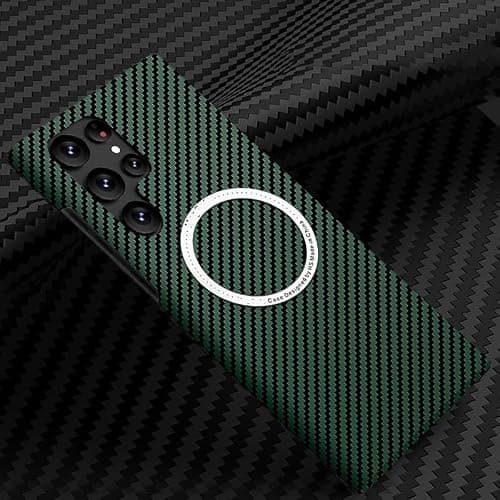 Carbon Fiber Texture Phone Case For Samsung Galaxy S23 Ultra 5G (Green) على Amazon.ae - متتبع الأسعار