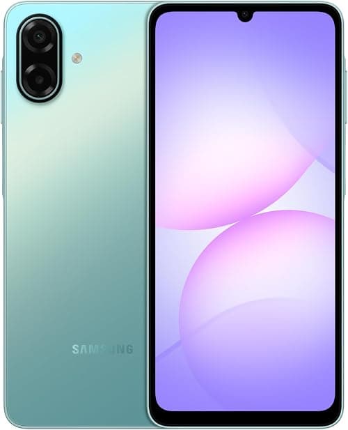 سامسونج هاتف ذكي جالكسي ايه 07 الجيل الخامس 5G، ذاكرة تخزين 128GB، ذاكرة RAM 4GB، اخضر فاتح، 6 تحديثات لنظام التشغيل، شاشة كبيرة، معالج 6 نانومتر (اصدار المملكة العربية السعودية) على Amazon.sa - متتبع الأسعار