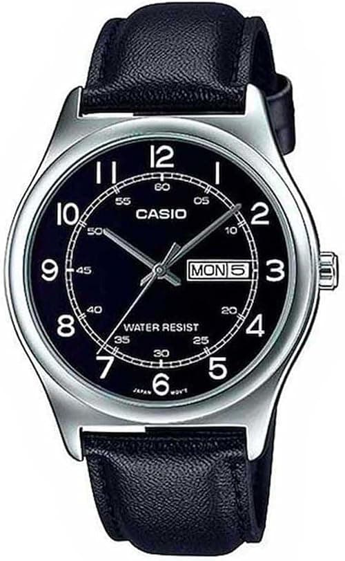 Casio Men's Silver Dial Leather Analog Watch on Amazon.sa - Price Tracker