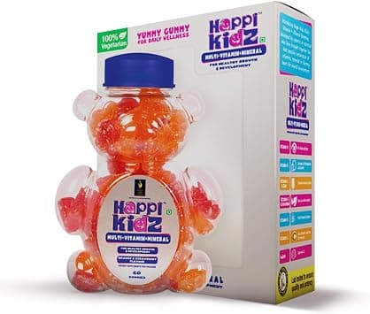 BRITISH LIFE SCIENCES PVT LTD ; Nutrition For A Healthy Beginning Happi Kidz Multivitamin Gummies for Toddlers & Kids | Vitamins & Minerals | Ages 2 & up | Strawberry & Orange Flavour | 60 Count on Amazon.ae - Price Tracker