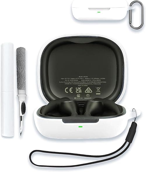 Case for EarFun OpenJump Open Ear Headphones, Soft Silicone Protective Portable Scratch Shock Resistant Shell with Cleaner Kit & Carabiner & Lanyard for EarFun OpenJump,White on Amazon.ae - Price Tracker