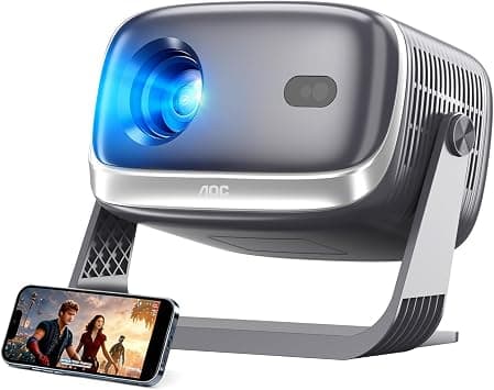 AOC 720P HD 4K Support Projector,WiFi 6 & BT 5.0 Smart Projector with 10000 lumens,Android 12,Auto Focus & Keystone Zoom,Built-in Speaker,Compatible with Smartphone/Laptop/PC & Home Theater & Outdoor on Amazon.ae - Price Tracker
