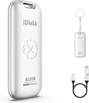 iDiskk 【Plug-Play】 512GB HIgh Speed 2000MB/s Portable SSD |Pocket-Sized | USB 3.2 Gen 2x2 | External Solid State Drive | Photo Stick Compatible with Xbox,PS4,iPad,PC&Mac,PC,Android Phones,Cameras on Amazon.ae - Price Tracker