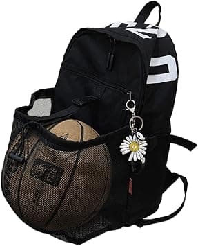 Basketball Backpack, Youth Football Bag, Large Sports Bag With Ball Compartment for Men Women Boys Girls, Basketball, Soccer, Volleyball, Rugby Unisex Sports Backpack (Black) على Amazon.ae - متتبع الأسعار