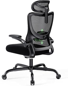 Marsail Office Chair Ergonomic Desk Chair with Adjustable Headrest Lumbar Support and Foldable 3D Armrests Computer Chair with Height Adjustment Swivel Chair up to 136 kg / 300 lb Load Capacity - Amazon.sa Price Tracker