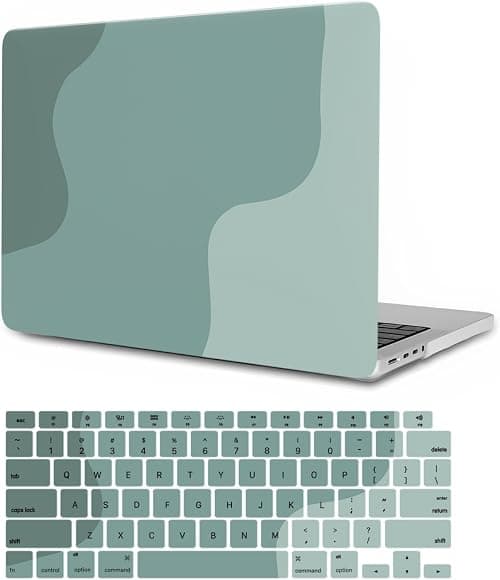 Compatible with MacBook Pro 13 inch Case 2021 2020 2019 2018 2017 2016 Release M1 A2338 A2289 A2251 A2159 A1989 A1708 A1706, Protective Plastic Hard Shell Cover and Keyboard Skin, Green Gradient on Amazon.ae - Price Tracker