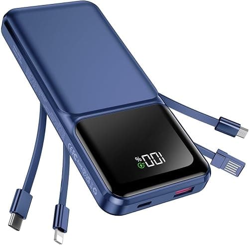 Portable Charger with Built in Cable-20000mAh Fast Charging 22.5W Slim Power Bank USB C LED Display Travel Battery Pack 5 Outputs & 3 Inputs for iPhone, Samsung, iPad etc。 on Amazon.ae - Price Tracker