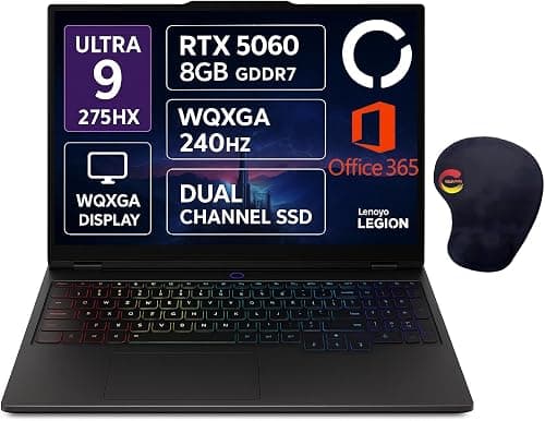 Lenovo Legion 5 16IAX10 Gaming, 16" WQXGA 240Hz Display, Core Ultra 9 275HX, 32GB DDR5 RAM, 1TB PCIe 4.0 SSD, NVIDIA GeForce RTX 5060 8GB, 24-Zone RGB KB, Win 11, Storm Grey (US Version) on Amazon.ae - Price Tracker
