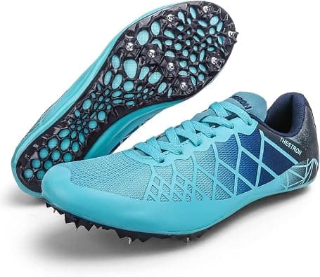 Mens Womens Boys Girls Spikes Athletics Racing Running Shoes Track and Field Sneaker …, White Black, 7.5 on Amazon.ae - Price Tracker
