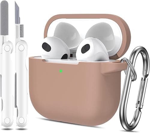 R-fun Case Cover for Airpod 3rd Generation with Cleaner Kit and Earbuds Hook Cover (2Pairs),Soft Silicone Protective Case for Airpod 3 2021- Milk tea on Amazon - Best Deal Finder